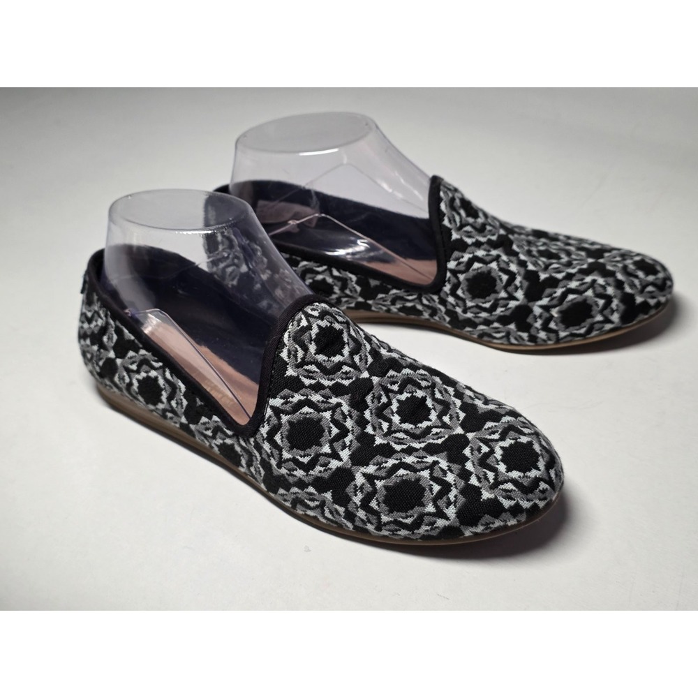 Toms Women's Shoes Size 7 Black‎ Gray Darcy Slip On Flats Comfort Ballets